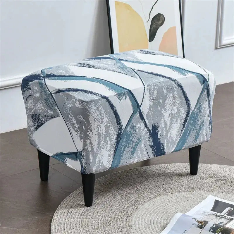 Housse de chaise à ailes imprimées feuilles, housse de fauteuil extensible en Spandex, style nordique amovible, housse de canapé relaxante, housse de protection pour meubles Housse de France