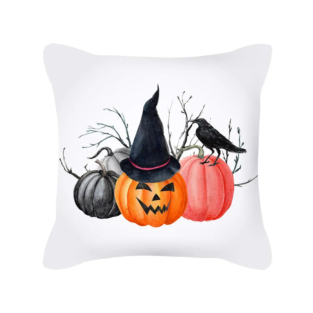 Housse de coussin Halloween Pumpkin NOVELIA WXTPR521-Peach skin