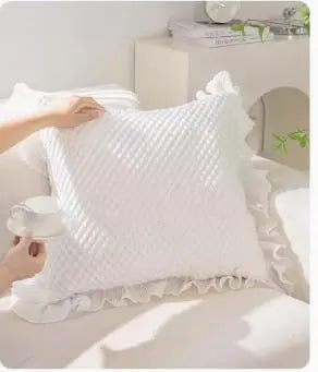 Housse de coussin Minimaliste ICEBEAN White-Single pillow core