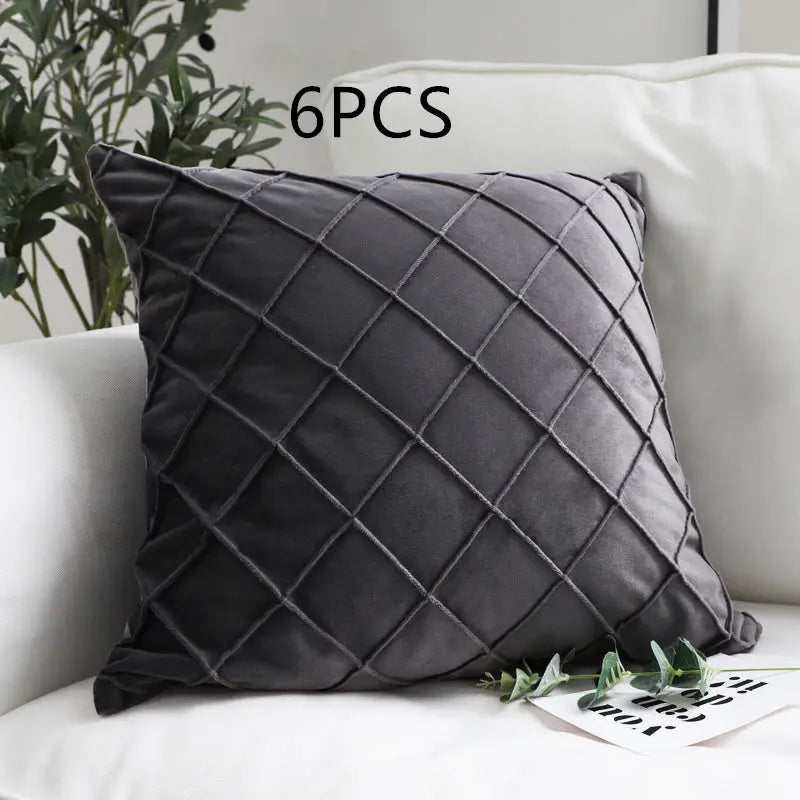 Housse de coussin Velours Rhombus CUVEX D13-45x45cm-6pcs