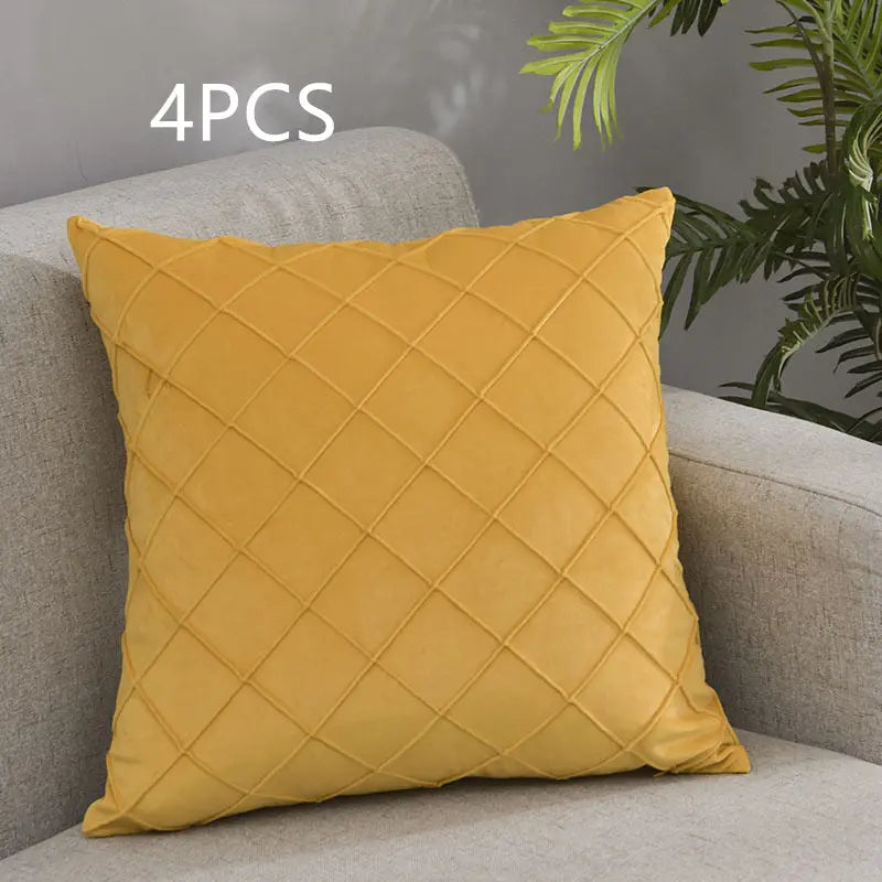 Housse de coussin Velours Rhombus CUVEX D19-45x45cm-4pcs