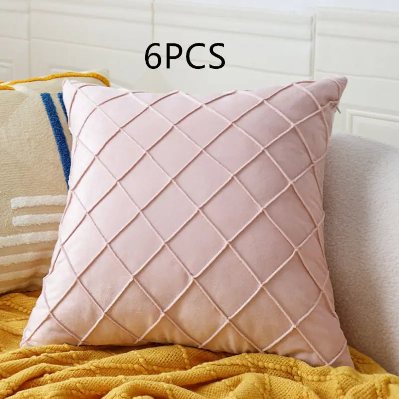 Housse de coussin Velours Rhombus CUVEX D26-45x45cm-6pcs
