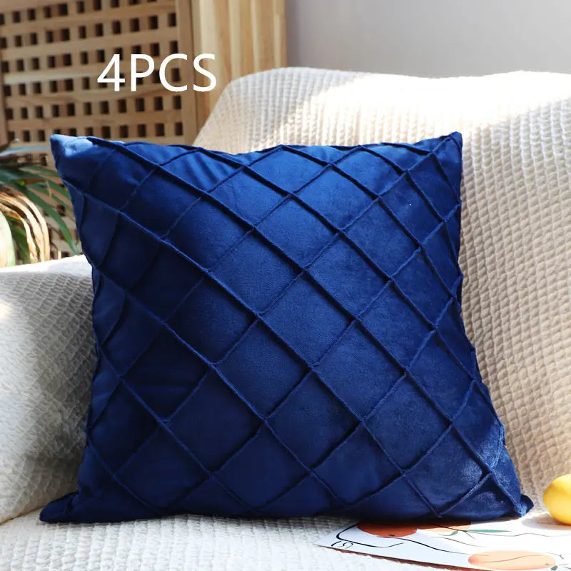Housse de coussin Velours Rhombus CUVEX D34-50x50cm-4pcs
