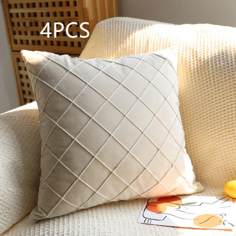 Housse de coussin Velours Rhombus CUVEX D6-45x45cm-4pcs
