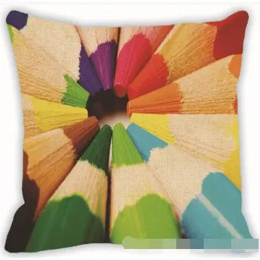 Housse de coussin et taie d'oreiller au motif géométrique coloré - Housse De France