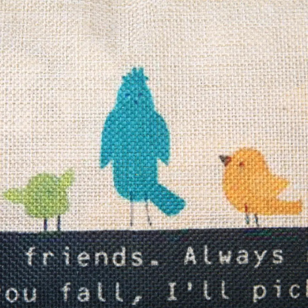 Housse de coussin et taie d'oreiller en coton et lin motif chien - Housse De France