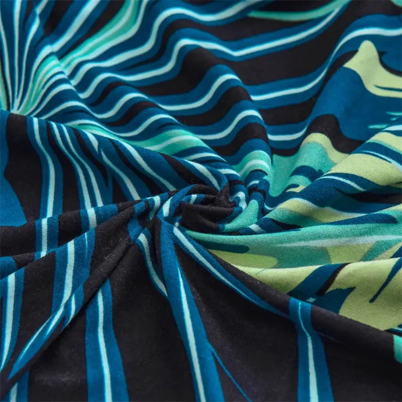 Housse de protection extensible pour fauteuil, fauteuil à ailes de plantes tropicales, en Spandex, style nordique, amovible, pour canapé Housse de France