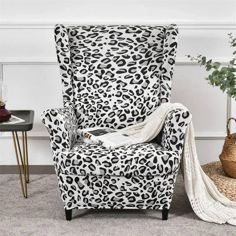 Housse de protection extensible pour fauteuil, fauteuil à ailes de plantes tropicales, en Spandex, style nordique, amovible, pour canapé Housse de France