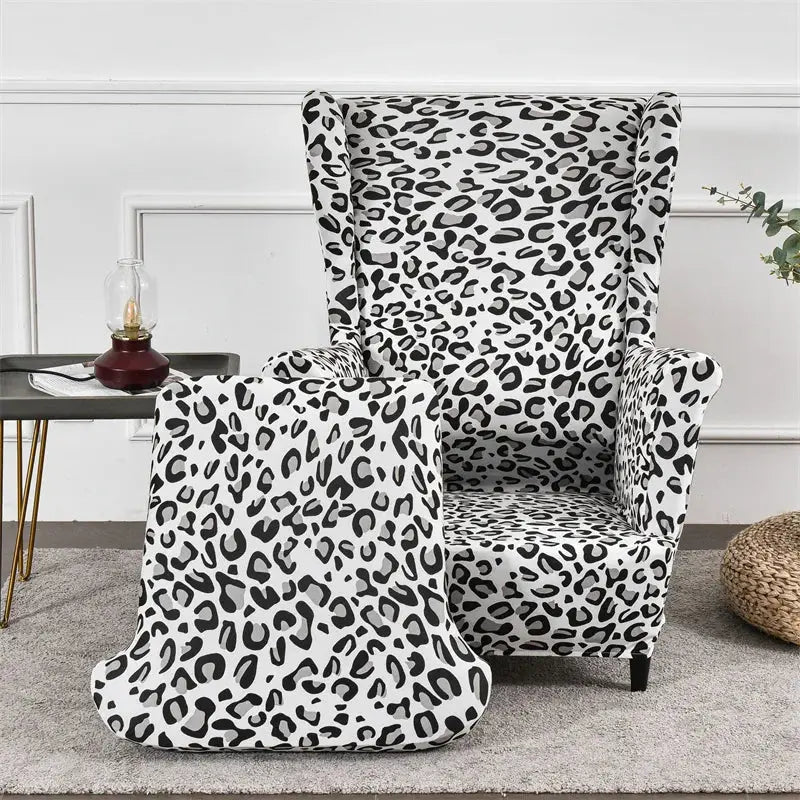 Housse de protection extensible pour fauteuil, fauteuil à ailes de plantes tropicales, en Spandex, style nordique, amovible, pour canapé Housse de France