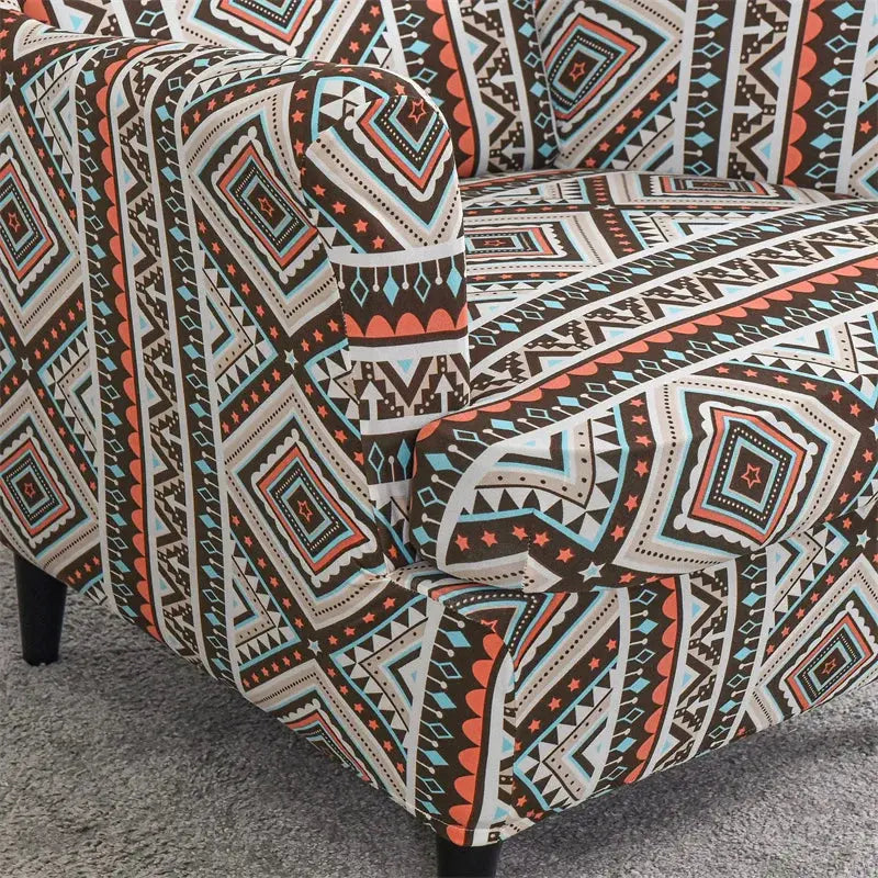 Housse de protection extensible pour fauteuil, fauteuil à ailes de plantes tropicales, en Spandex, style nordique, amovible, pour canapé Housse de France