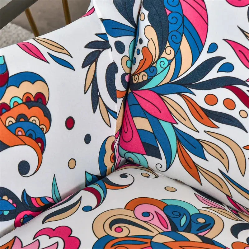 Housse de protection extensible pour fauteuil, fauteuil à ailes de plantes tropicales, en Spandex, style nordique, amovible, pour canapé Housse de France