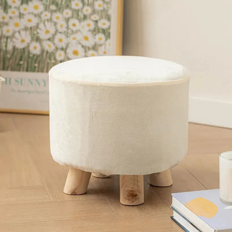 Housse de repose-pieds en velours, ronde ou carrée, extensible, pour pouf, protection, décoration de la maison Housse de France