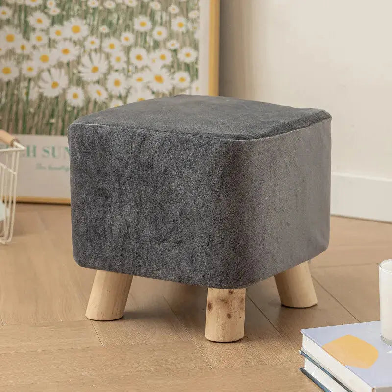 Housse de repose-pieds en velours, ronde ou carrée, extensible, pour pouf, protection, décoration de la maison Housse de France