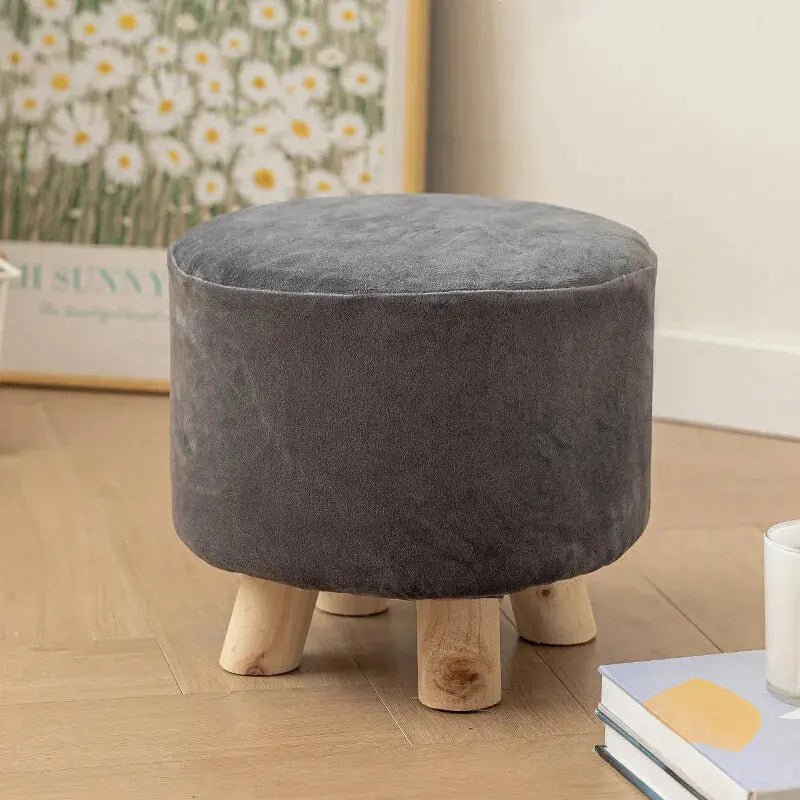 Housse de repose-pieds en velours, ronde ou carrée, extensible, pour pouf, protection, décoration de la maison Housse de France