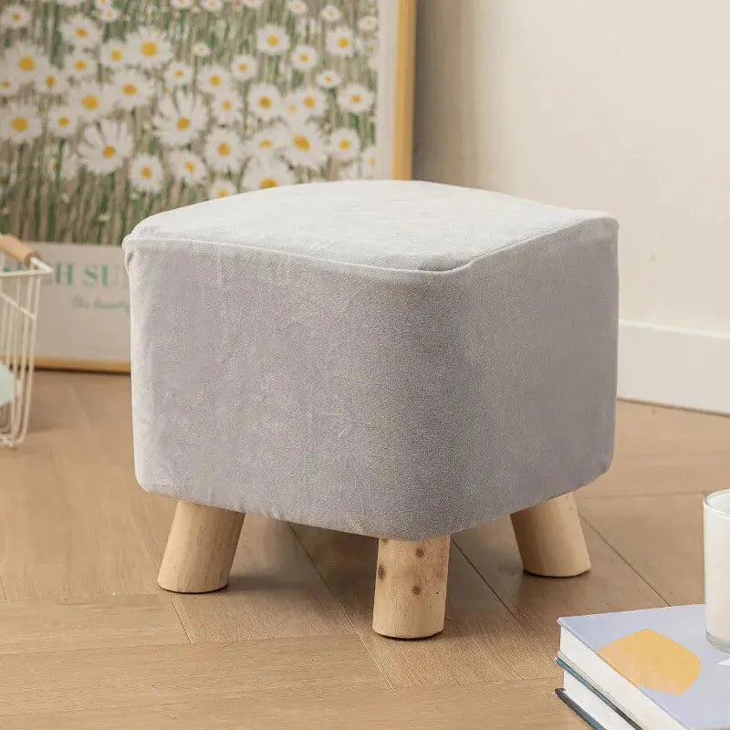 Housse de repose-pieds en velours, ronde ou carrée, extensible, pour pouf, protection, décoration de la maison Housse de France
