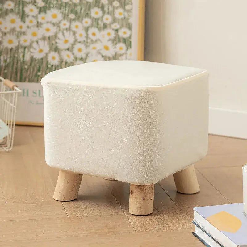 Housse de repose-pieds en velours, ronde ou carrée, extensible, pour pouf, protection, décoration de la maison Housse de France