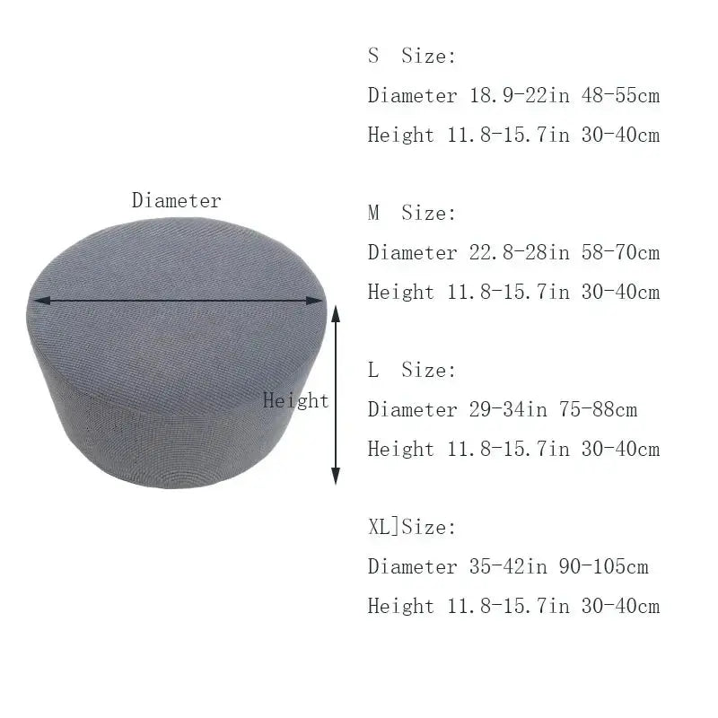 Housse de repose-pieds ronde en Spandex, 1 pièce, protection de repose-pieds élastique en polaire, housse de repose-pieds pour salon et maison Housse de France