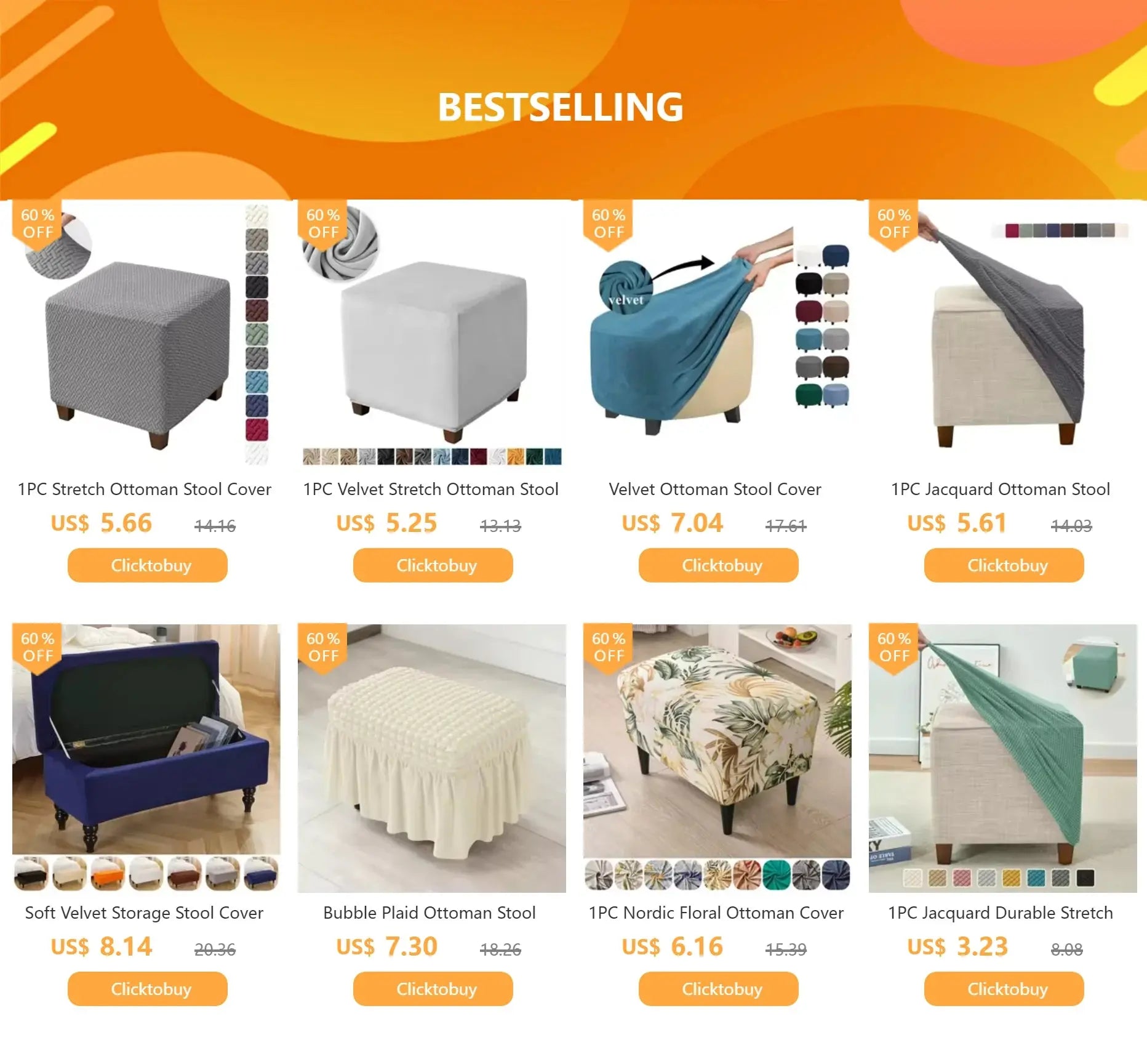 Housse de repose-pieds ronde en Spandex, 1 pièce, protection de repose-pieds élastique en polaire, housse de repose-pieds pour salon et maison Housse de France