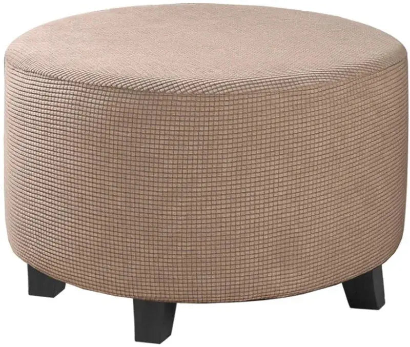 Housse de repose-pieds ronde en Spandex, 1 pièce, protection de repose-pieds élastique en polaire, housse de repose-pieds pour salon et maison Housse de France