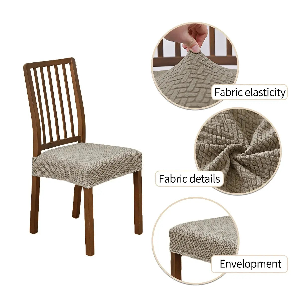 Housse assise chaise rayée BOUCLOA