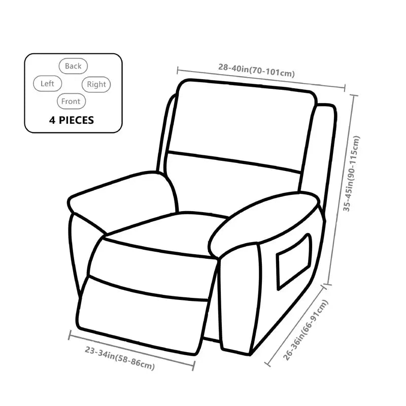 Housse fauteuil relax extensible LIVARO