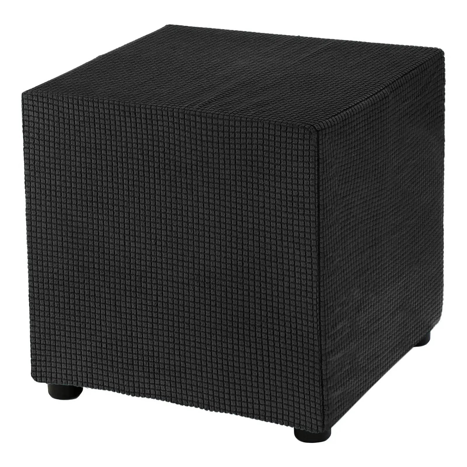 Housse ottomane carrée 18x18x18 ", housse ottomane extensible, tabouret de pied élastique, protection repose-pieds pour salon et chambre à coucher Housse de France