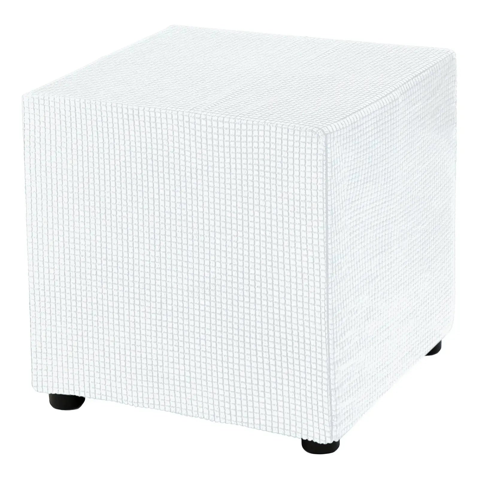 Housse ottomane carrée 18x18x18 ", housse ottomane extensible, tabouret de pied élastique, protection repose-pieds pour salon et chambre à coucher Housse de France