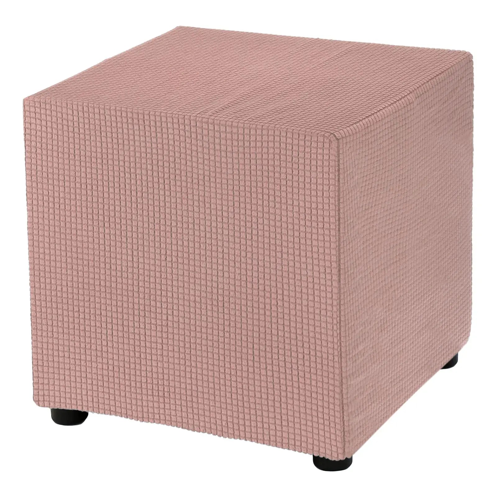 Housse ottomane carrée 18x18x18 ", housse ottomane extensible, tabouret de pied élastique, protection repose-pieds pour salon et chambre à coucher Housse de France