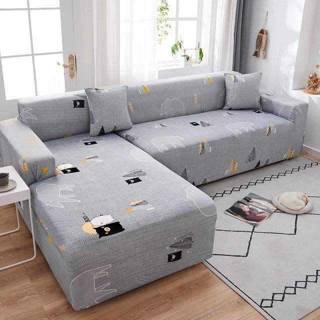 Housse pour canapé d'angle avec méridienne MERILAND - Housse De France