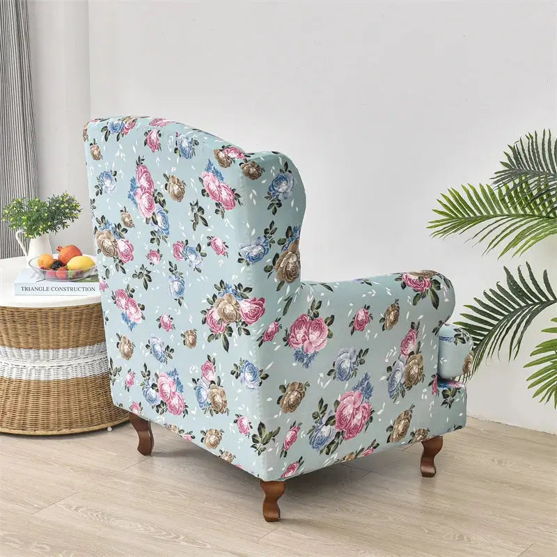 Housses de chaise à oreilles élastiques, housses de canapé imprimées géométriques, housses de fauteuil à oreilles simples commandées avec housse de coussin de siège Housse de France