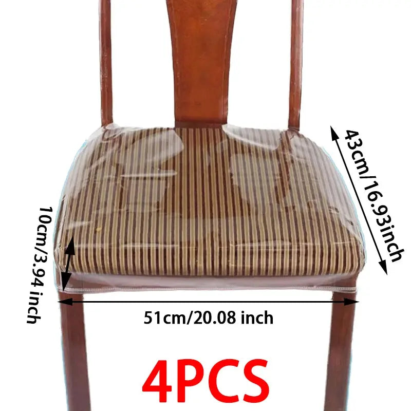 Housse de chaise salle à manger transparente CLARIVO