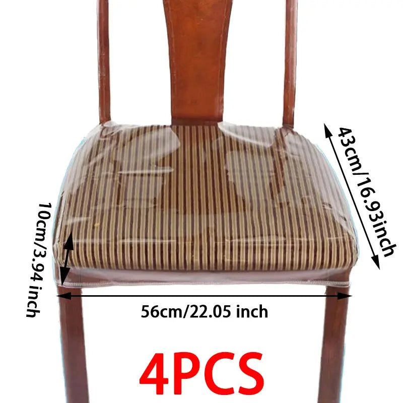 Housse de chaise salle à manger transparente CLARIVO
