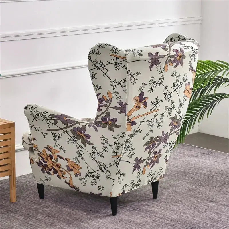 Housses de fauteuil à dossier haut coordonnantes avec housse de coussin de siège, housses de canapé, chaise à oreilles, salon, chambre à coucher, 2 pièces, ensemble Housse de France