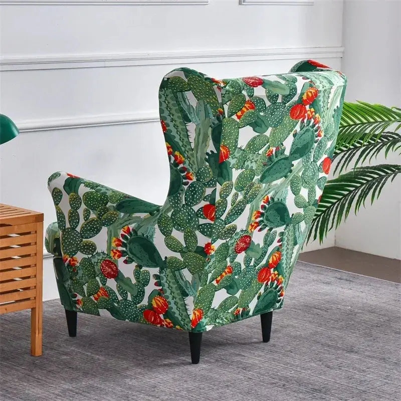 Housses de fauteuil à dossier haut coordonnantes avec housse de coussin de siège, housses de canapé, chaise à oreilles, salon, chambre à coucher, 2 pièces, ensemble Housse de France