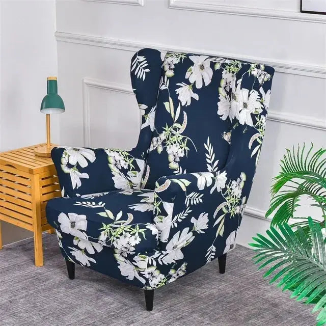 Housses de fauteuil à dossier haut coordonnantes avec housse de coussin de siège, housses de canapé, chaise à oreilles, salon, chambre à coucher, 2 pièces, ensemble Housse de France