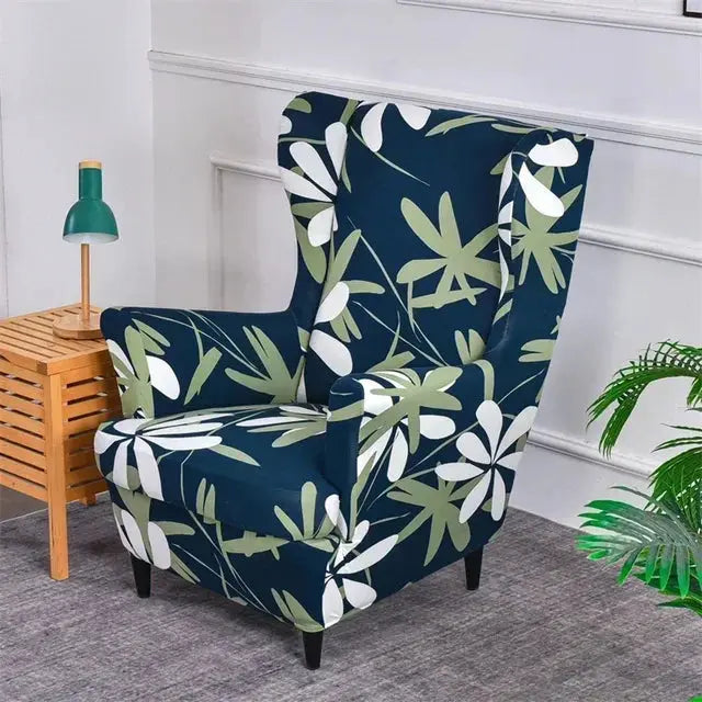 Housses de fauteuil à dossier haut coordonnantes avec housse de coussin de siège, housses de canapé, chaise à oreilles, salon, chambre à coucher, 2 pièces, ensemble Housse de France