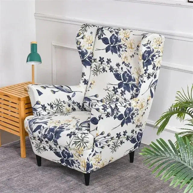 Housses de fauteuil à dossier haut coordonnantes avec housse de coussin de siège, housses de canapé, chaise à oreilles, salon, chambre à coucher, 2 pièces, ensemble Housse de France