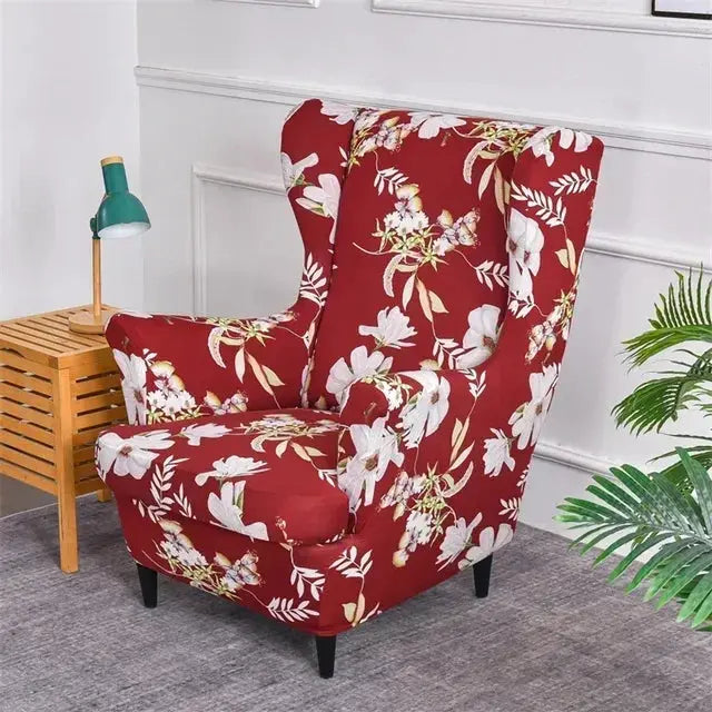 Housses de fauteuil à dossier haut coordonnantes avec housse de coussin de siège, housses de canapé, chaise à oreilles, salon, chambre à coucher, 2 pièces, ensemble Housse de France