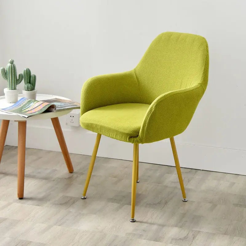 INCURA - Housse de fauteuil scandinave incurvé style nordique avec accoudoir - Housse de France