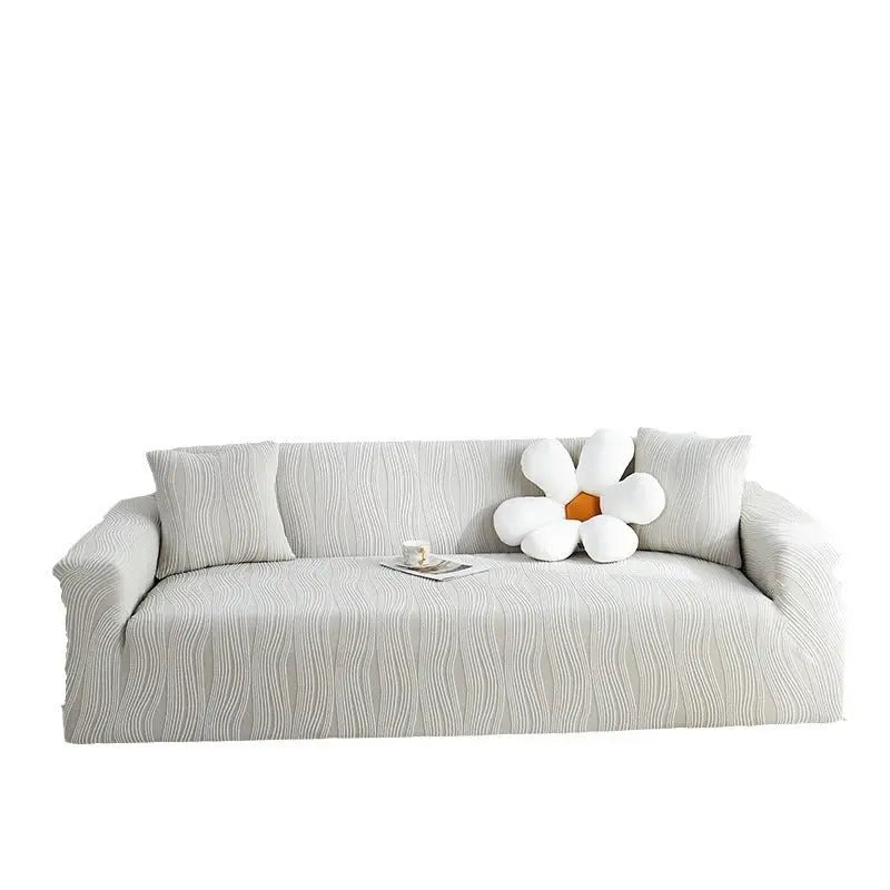 JAQVAL - Housse de canapé extensible en velours jacquard Housse De France