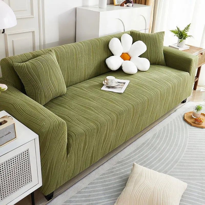 JAQVAL - Housse de canapé extensible en velours jacquard Housse De France