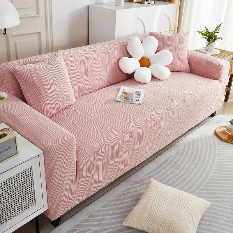 JAQVAL - Housse de canapé extensible en velours jacquard Housse De France