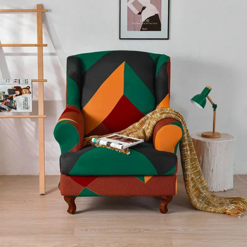 Juste de chaise à imprimé géométrique, housse de siège universelle, housse de siège en spandex, housse de fauteuil simple non ald, housse de fauteuil pour salon, anti-saleté, commandée Housse de France