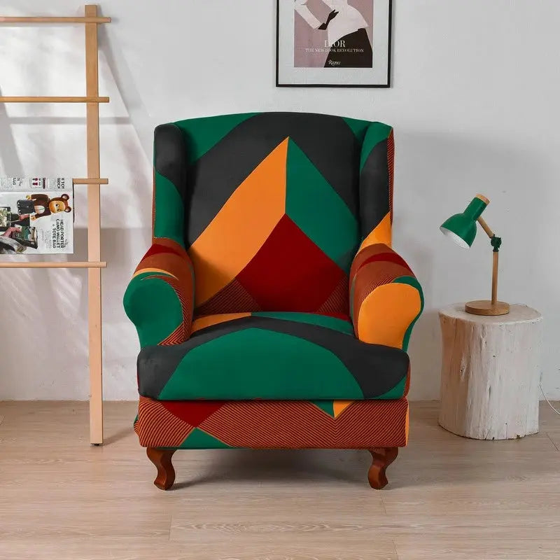 Juste de chaise à imprimé géométrique, housse de siège universelle, housse de siège en spandex, housse de fauteuil simple non ald, housse de fauteuil pour salon, anti-saleté, commandée Housse de France