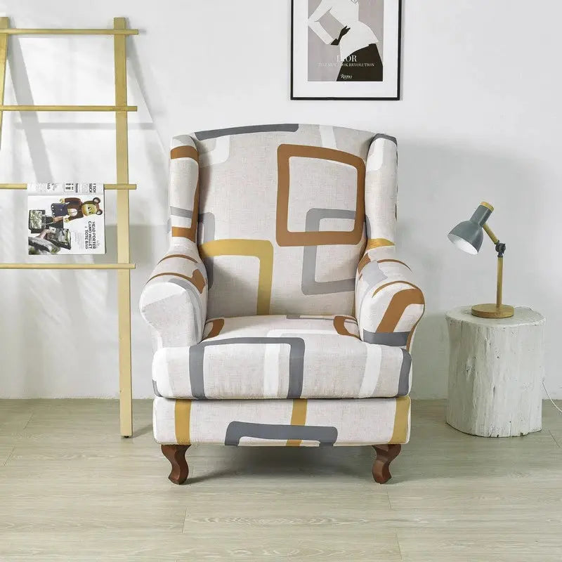Juste de chaise à imprimé géométrique, housse de siège universelle, housse de siège en spandex, housse de fauteuil simple non ald, housse de fauteuil pour salon, anti-saleté, commandée Housse de France