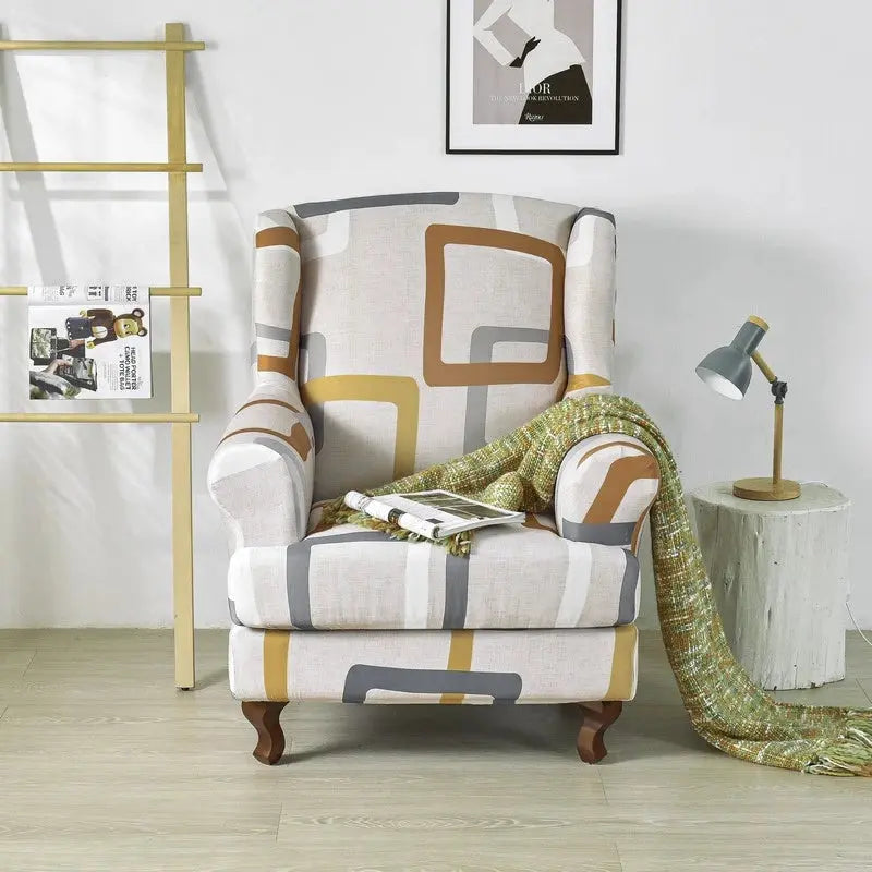 Juste de chaise à imprimé géométrique, housse de siège universelle, housse de siège en spandex, housse de fauteuil simple non ald, housse de fauteuil pour salon, anti-saleté, commandée Housse de France
