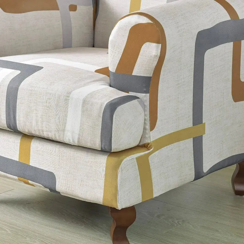 Juste de chaise à imprimé géométrique, housse de siège universelle, housse de siège en spandex, housse de fauteuil simple non ald, housse de fauteuil pour salon, anti-saleté, commandée Housse de France