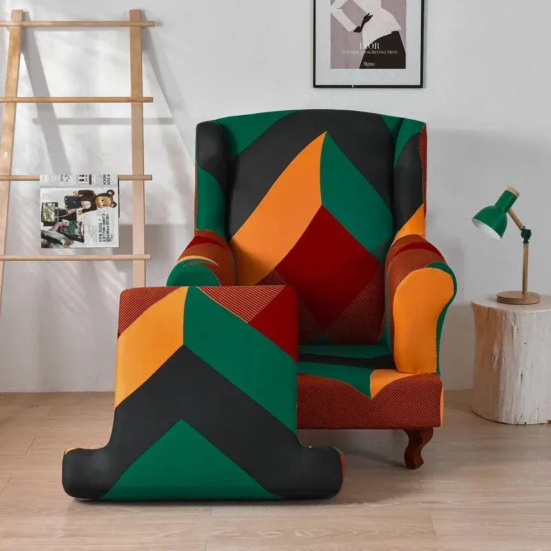 Juste de chaise à imprimé géométrique, housse de siège universelle, housse de siège en spandex, housse de fauteuil simple non ald, housse de fauteuil pour salon, anti-saleté, commandée Housse de France