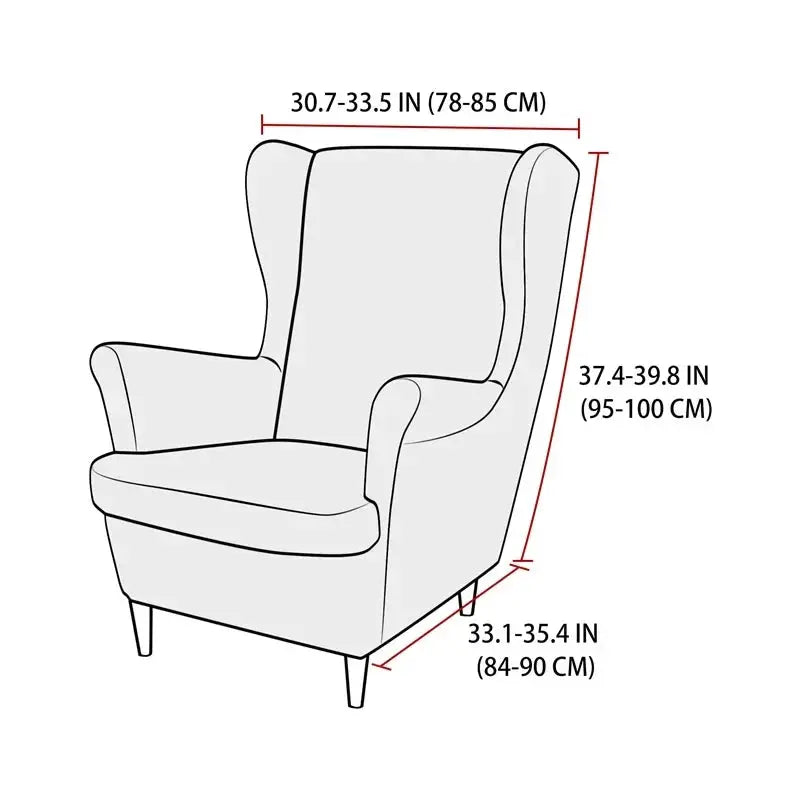 Housse Fauteuil à Oreilles Velours VELORIN