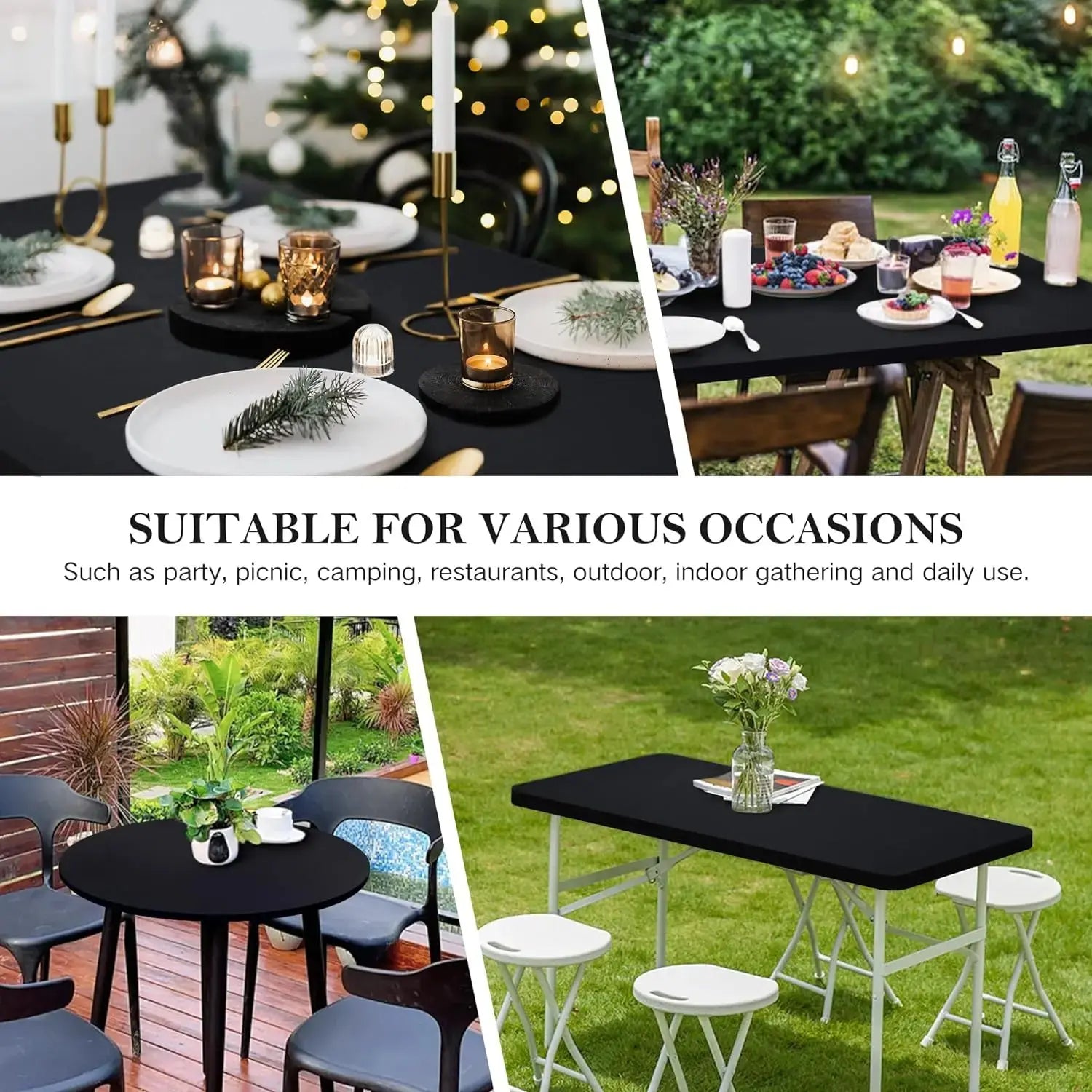 Nappe Table Mange Debout Extensible SPANDECOR Housse de France